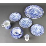 A matched Spode Italian tea, coffee and dinner service comprising 6 coffee cans, 8 saucers, 8 tea