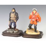 An Ashmor bone china figure of an RNLI lifeboatman 1982 no.155/250 26cm, ditto of an RNLI