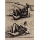 FIGURES RECLINING by Henry Moore