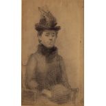 STUDY OF A LADY by Sarah Purser HRHA 1848-1943
