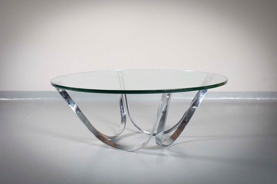 A CIRCULAR COFFEE TABLE BY ROGER SPRUNGER, FOR DUNBAR, 1960s, 109.6cm diam x 42cm (h) - Image 2 of 3