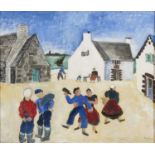 BRETON VILLAGERS DANCING by Basil Rákóczi