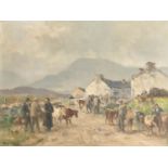 A COUNTRY MARKET by Frank McKelvey