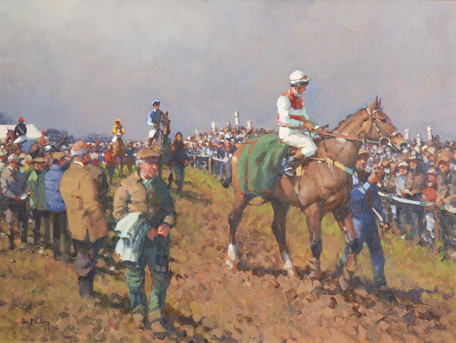 THE PADDOCK AT KILFEACLE, THE SCARTEEN POINT TO POINT by Peter Curling