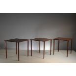 A TRIO OF TEAK OCCASIONAL TABLES