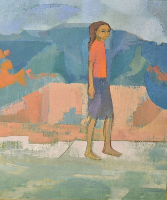 YOUNG GIRL IN LANDSCAPE by Barbara Warren - Image 4 of 4