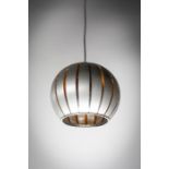 A METAL PENDANT LIGHT, IN THE MANNER OF LOUIS WEISDORFF, 25cm (diam).