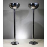 A PAIR OF CHROME AM2Z FLOOR LAMPS, ITALIAN 1960s, BY FRANCO ALBINI FOR SIRRAH, bearing makers stamp,