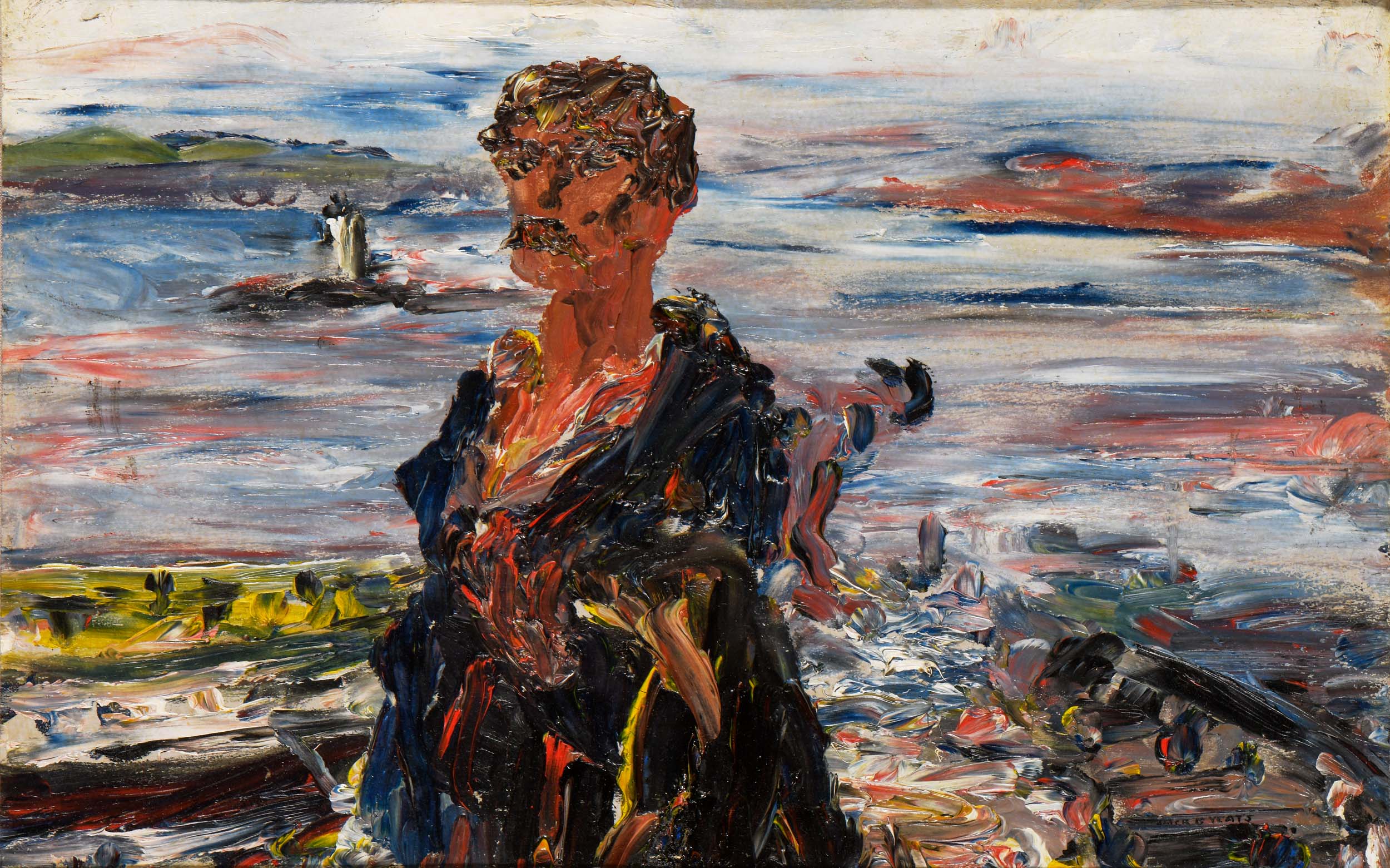 KERRY FISHERMAN - FENIT LIGHTHOUSE (1927) by Jack Butler Yeats