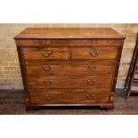 A GEORGIAN STYLE MAHOGANY CHEST OF DRAWERS,