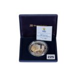 A 1997 ELIZABETH II BAILIWICK OF GUERNSEY £10 SILVER PROOF COIN, 5oz, limited edition, boxed.