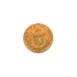 AN 1863 GOLD NAPOLEON III 20 FRANC COIN, approximately 6.4 grams.