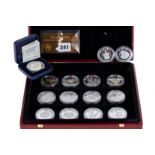 2002 FALKLAND ISLANDS PROOF SILVER GOLDEN JUBILEE COMMEMORATIVE COIN COLLECTION,