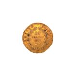 AN 1855 GOLD NAPOLEON III 20 FRANC COIN, approximately 6.4 grams.
