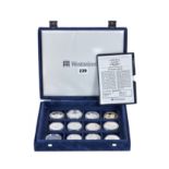 A 1961-97 DIANA QUEEN OF HEARTS SILVER COMMEMORATIVE COIN COLLECTION, nine proof silver COINS,