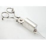 A pair of silver plated scissor action wick clippers CONDITION: Please Note - we do