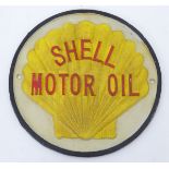 A Shell motor oil metal sign CONDITION: Please Note - we do not make reference to