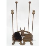 An equestrian boot stand with jack,