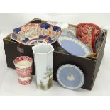 A quantity of assorted ceramics to include examples by Wedgewood, Jasperware, Imari items,