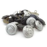 A quantity of tunic buttons from Buckinghamshire fire brigade etc.