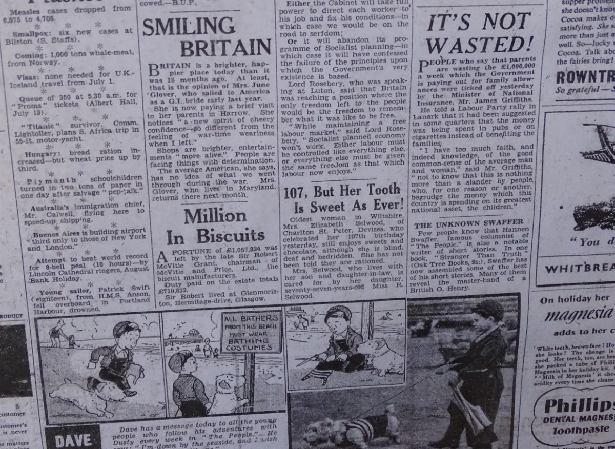 3 framed prints of The People newspaper from 1940's CONDITION: Please Note - we do - Image 10 of 14