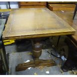 An oak drawer leaf dining table CONDITION: Please Note - we do not make reference