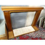 A mahogany fire surround and base CONDITION: Please Note - we do not make reference