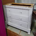 A 19thC painted chest of drawers for restoration CONDITION: Please Note - we do not