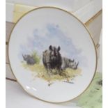 Eight commemorative plates by Wedgwood Spink, comprising 'The David Shepherd Wildlife Collection',