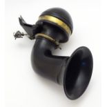 An early / mid 20thC Bosch 'UIIa' 12a vintage car horn, blacked metal finish,