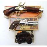 Three Avon aftershave / scent bottles in original boxes, to include a Blunderbuss Pistol 1780,