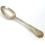A 19thC Scottish silver spoon hallmarked Edinburgh 1828.