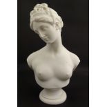 A 21stC composite bust of a classical maiden. Approx.