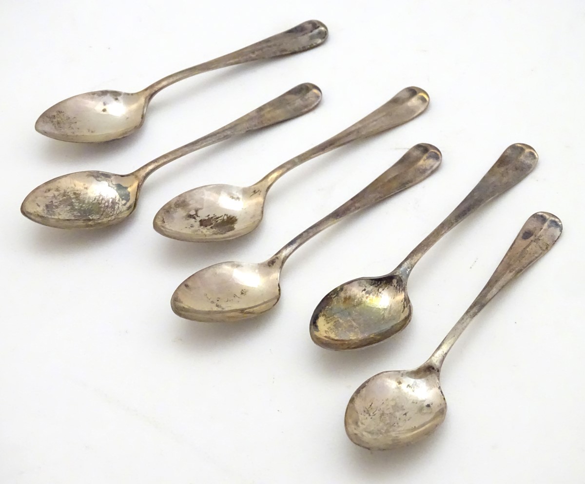 6 silver teaspoons hallmarked Sheffield 1932 maker Viners Ltd. - Image 3 of 5