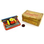 A 20thC Mettype Junior tinplate toy typewriter, model no. 4315, in original box.