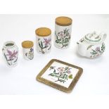 A quantity of Portmeirion items to include a teapot and stand, two lidded pots,