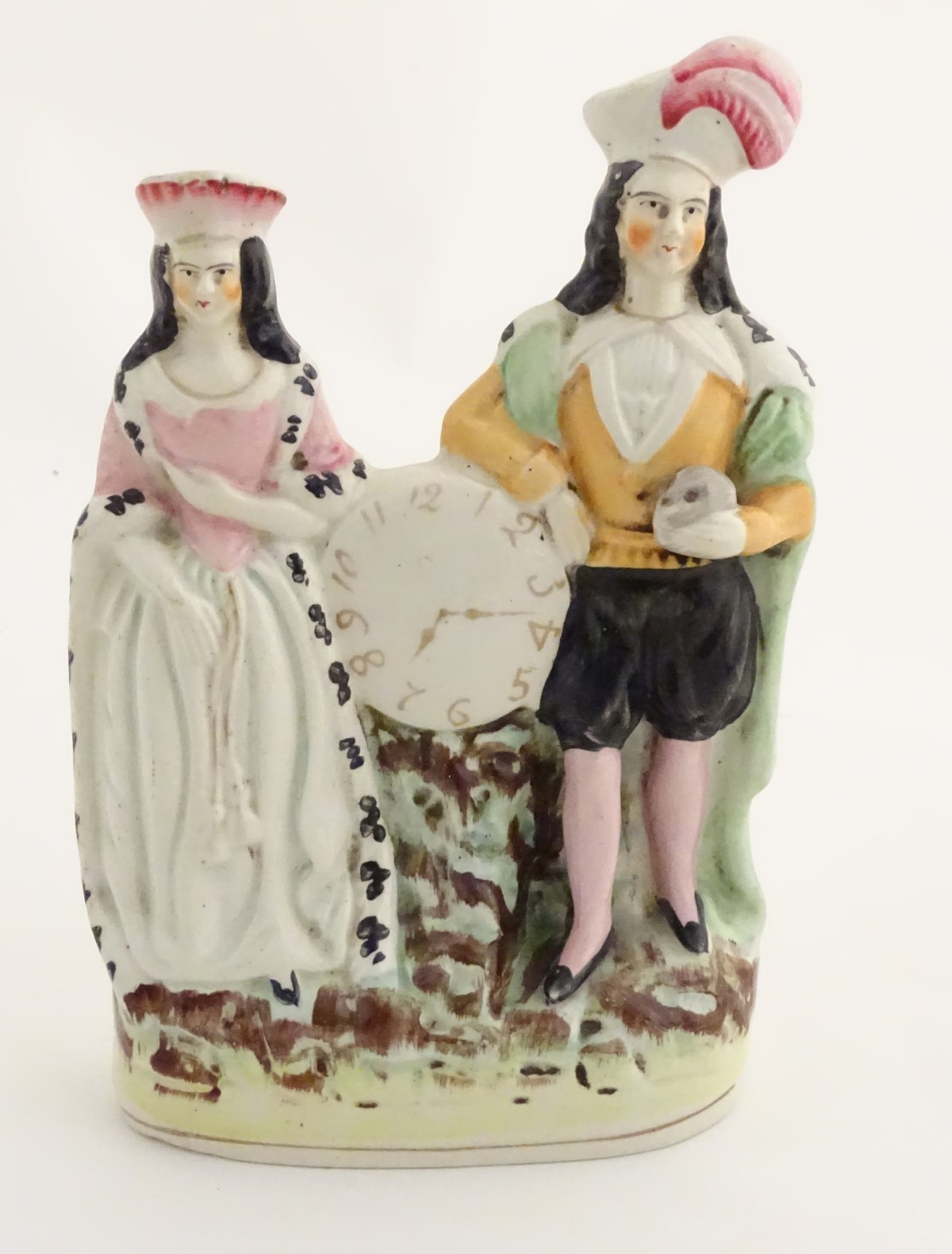 A Victorian Staffordshire figural group depicting the Shakespeare characters Lady Macbeth and