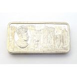 A commemorative silver ingot, titled '1936 Edward VIII,