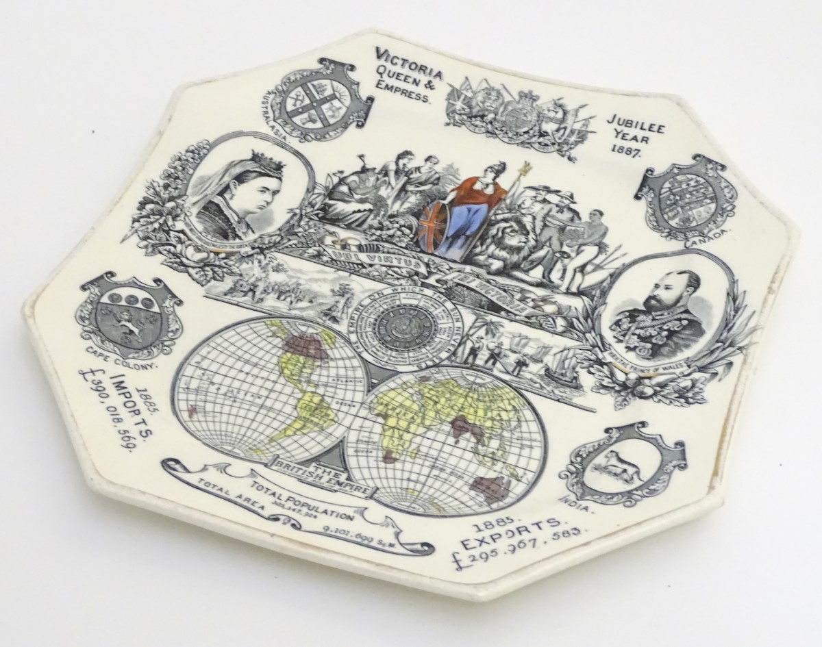 A commemorative octagonal plate celebrating Victoria, Queen & Empress, - Image 2 of 5