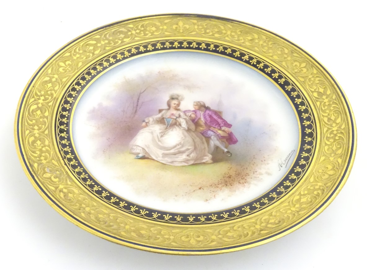 A cabinet plate in the manner of Sevres, - Image 3 of 7