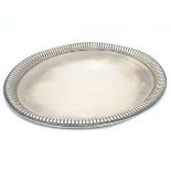 A German .800 silver oval tray probably by Koch and Bergfeld and stamped Carl Wurm.