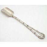 A silver plate Stilton / cheese scoop 8" long CONDITION: Please Note - we do not