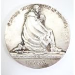 A silver plate Masonic medal / medallion minted to commemorate the American Bicentennial (1776 -