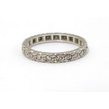 A white gold eternity ring set with band of diamonds CONDITION: Please Note - we