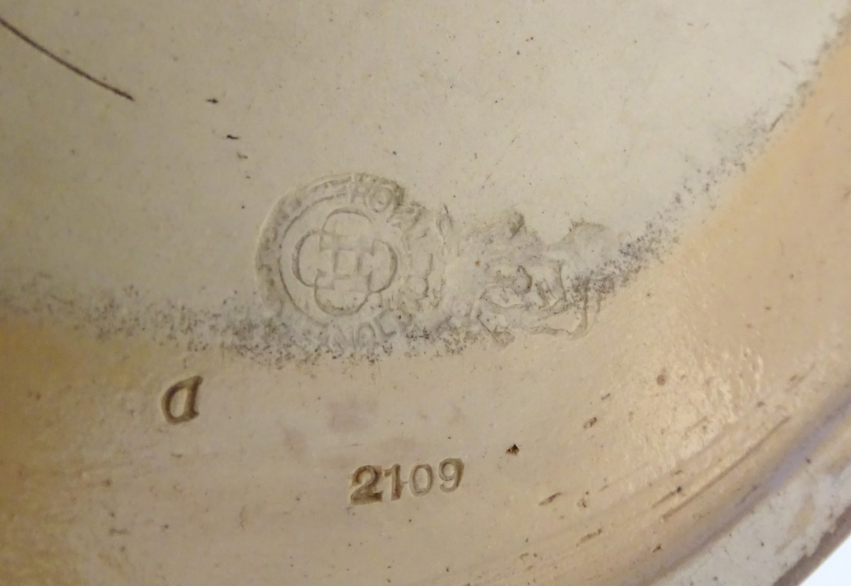 A Royal Doulton stoneware jardiniere / planter of bulbous form, designed by Maud Bowden, - Image 10 of 10