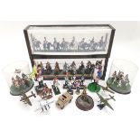 A collection of hand-painted military figures by Airfix, Del Prado, Historex and others.