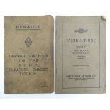 Two car manuals / handbooks / instruction books for the Chevrolet Superior Model,