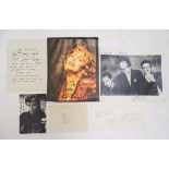 Musical memorabilia : A quantity of autographed press photographs comprising Paul McCartney,