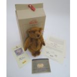 Toy: A limited edition Steiff Club 2003 mohair teddy bear, The Artist's Bear in dark brown,