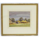 Walter Goldsmith, XX, Watercolour, A farm with hayricks, Signed and dated 1926 lower right.